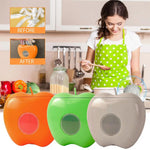 rangement mural adhésif transparent boîtes réutilisables plastique moderne oranger vert gris clair pellicule alimentaire