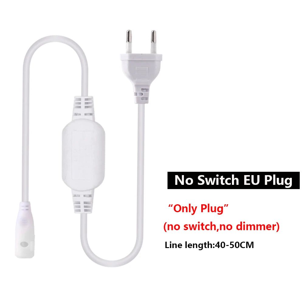 ruban lumineux led blanc lisse moderne clips interrupteur manuel adaptable eu us uk