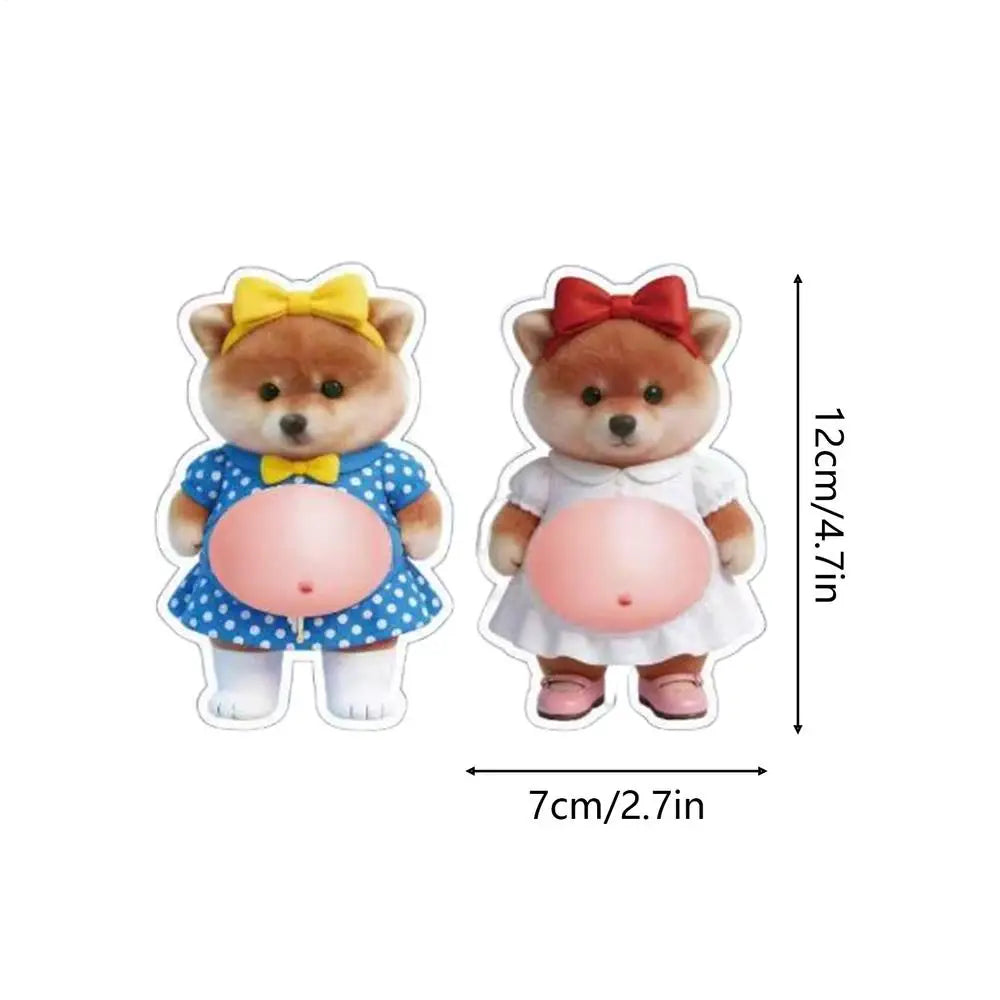 autocollants animaux compagnie dessin animé rose orange blanc violet jeunes enfants adolescents téléphone laptop