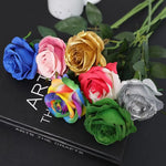 décoration intérieure moderne roses artificielles multicolores brillantes adhésif vase