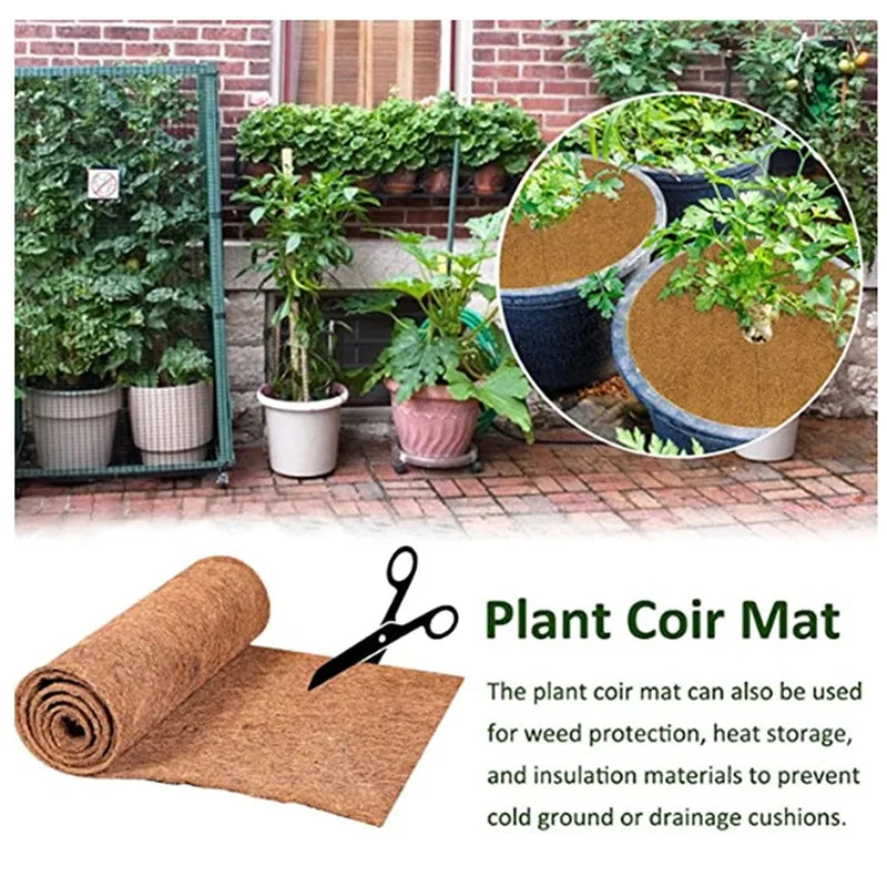 tapis coco naturelle texture fibreuse marron clair rustique décoration intérieure cage animal pot fleur