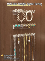 présentoir bijoux transparent adhésif moderne crochets rangement mur bagues boucles d'oreilles colliers