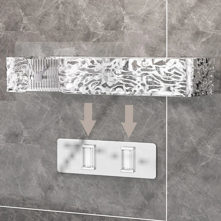 organisateur salle bain étagère murale transparent moderne luxe diffuseur huiles essentielles pots crème flacons