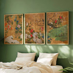 affiches art floral japonais paysage toile sans cadre maison salon chambre