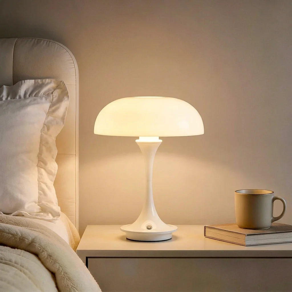 lampe table led blanc orange réglable tactile moderne minimaliste chambre chambre