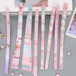 rubans décoratifs fleurs cerisier papier origami étoiles rose blanc bleu vert bricolage fête
