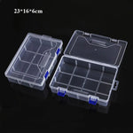 boîtes rangement transparentes modernes empilables poignées diverses tailles outils accessoires organisation pratique