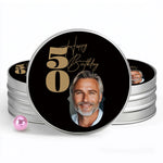 autocollants visage personnalisés 5cm noir doré bleu rose blanc anniversaire moderne adhésifs festifs transparents