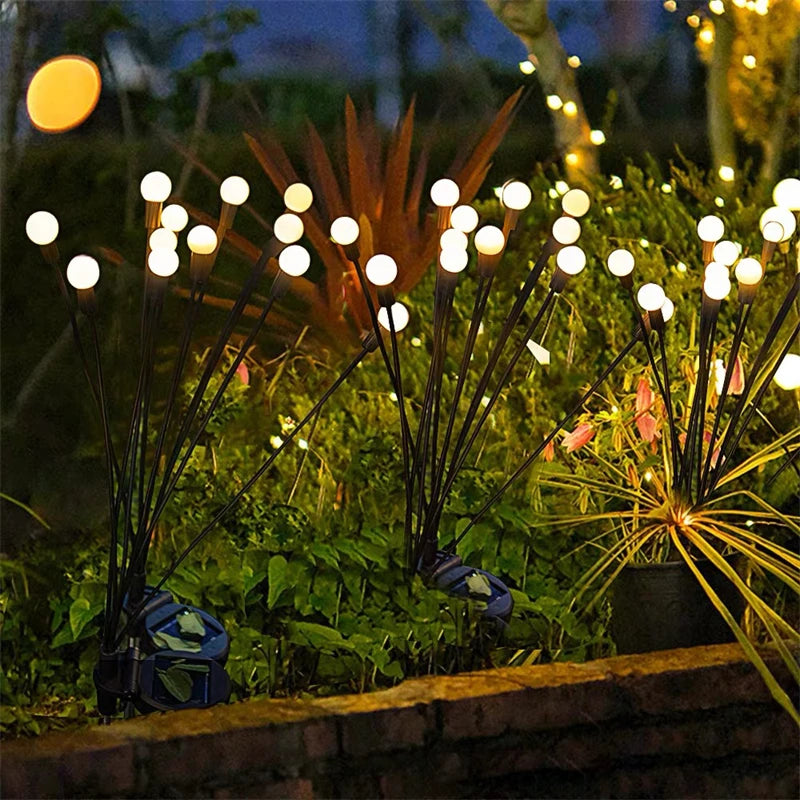 lumières solaires guirlande lumineuse multicolore boules sphériques extérieures jardin decoration moderne