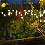 lumières solaires guirlande lumineuse multicolore boules sphériques extérieures jardin decoration moderne