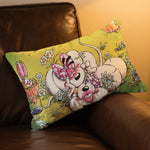 housse coussin imprimée polyester nuages animaux mignons rose blanc 30x50cm 40x60cm 48x74cm 50x70cm double