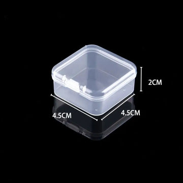 boîtes rangement transparentes modernes clips fermeture bijoux accessoires pêche petites pièces carrées variées