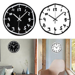 Détail des chiffres graffiti sur horloge murale acrylique
