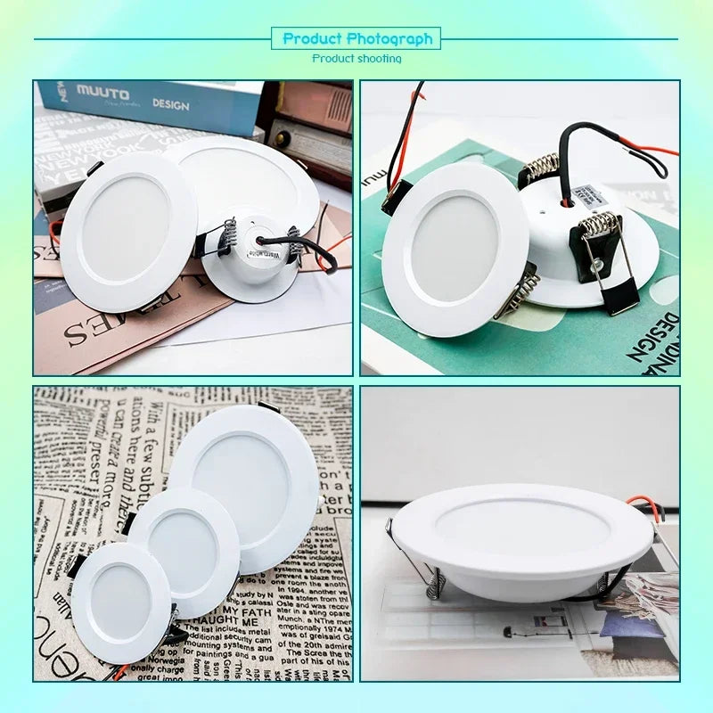 spots led blancs modernes clips métalliques 3w 5w 7w 9w 12w 15w 220v