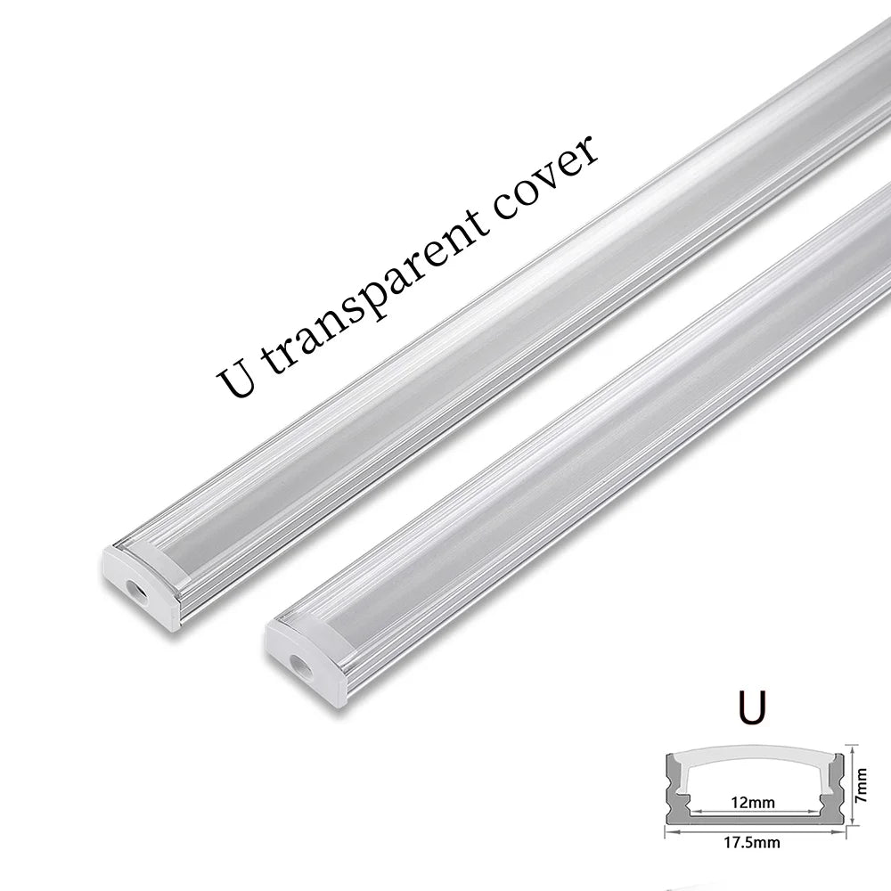 profilé aluminium bande led rigide couvercle opale argenté éclairage intérieur moderne