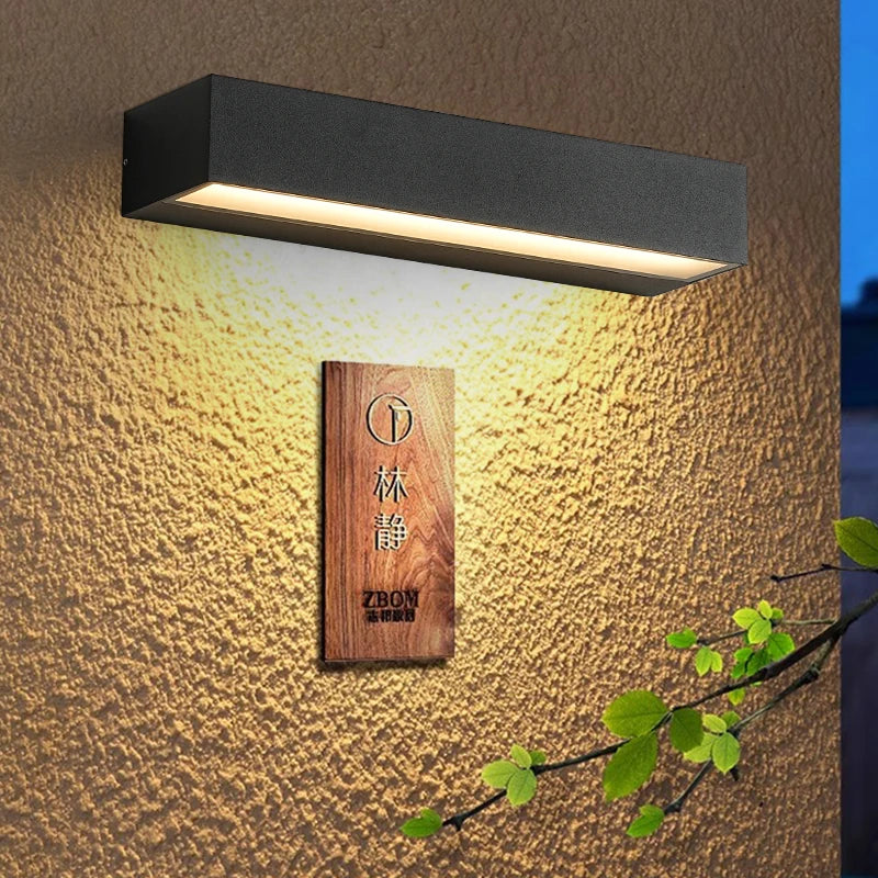 applique murale moderne led verre trempé ip65 étanche noir boisclair