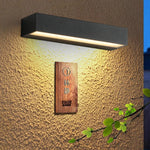 applique murale moderne led verre trempé ip65 étanche noir boisclair