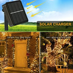 guirlande lumineuse solaire imperméable ip65 20 led jaunes modes facile sans câblage nécessaire