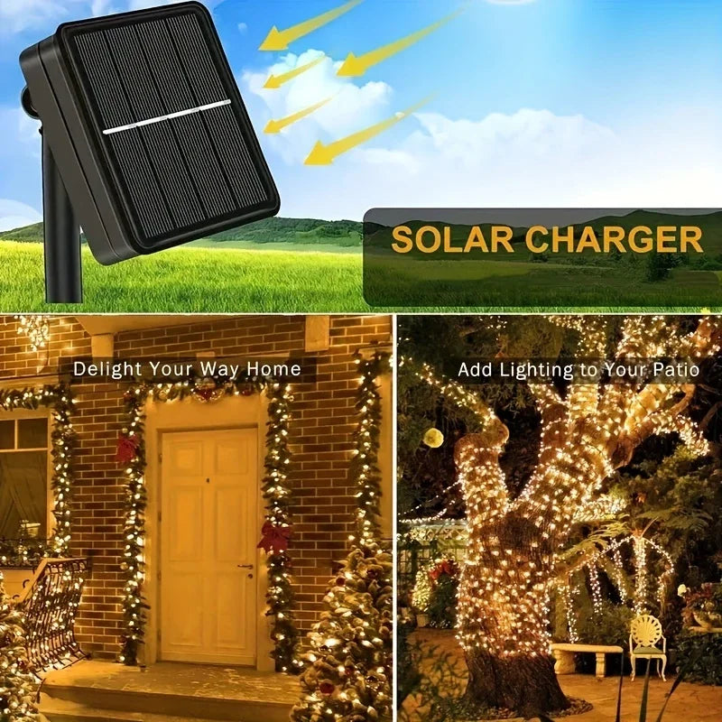 guirlande lumineuse solaire imperméable ip65 20 led jaunes modes facile sans câblage nécessaire