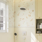 papier peint autocollant motif chats fleurs aquarelle amovible imperméable classique chambre coucher