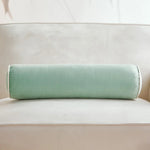 oreiller velours moderne couleur vert menthe gris rose orange voyage literie décoration