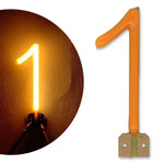 numéros lumineux orange clips câbles modernes diy décoration fêtes led filaments