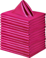 serviettes satin rose pâle classiques 43x43cm table mariage fête maison restaurant