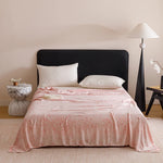 couverture fibre bambou motif floral deux oreillers canapé lit maison