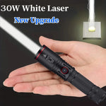 torche rechargeable 30w led noire intense camping plein air modulaire zoom