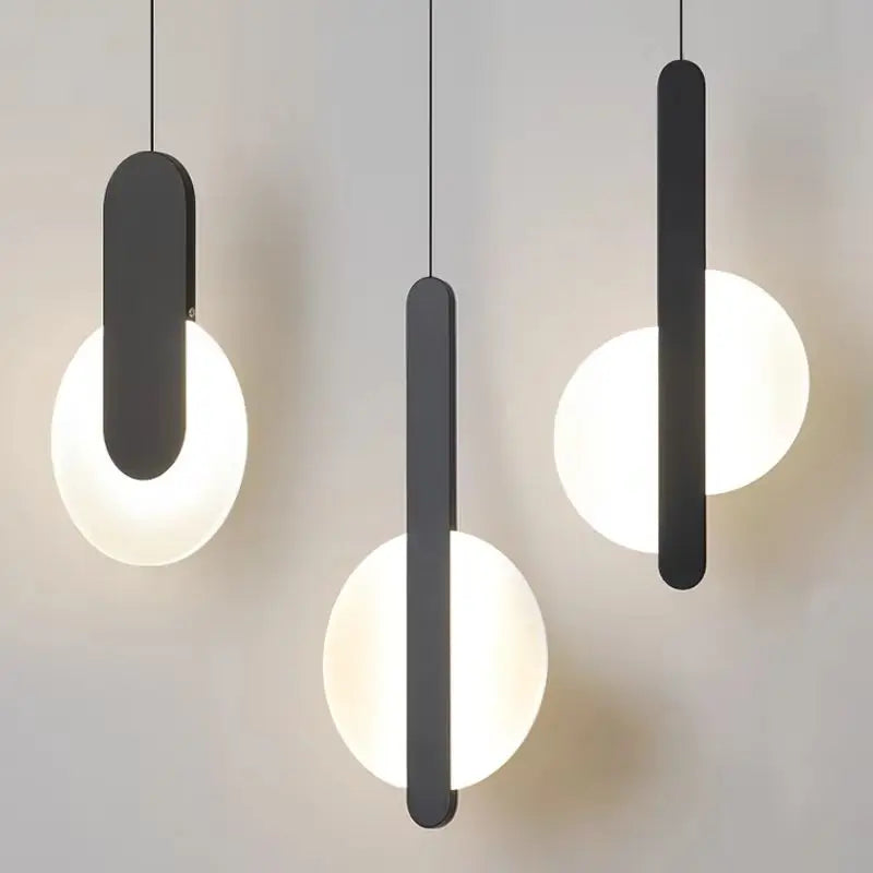 Lampes suspendues minimalistes modernes salon chambre blanc noir 249 2000 lumens