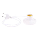 socle blanc ampoule e27 câble 1m moderne fixations lampe table led 100w