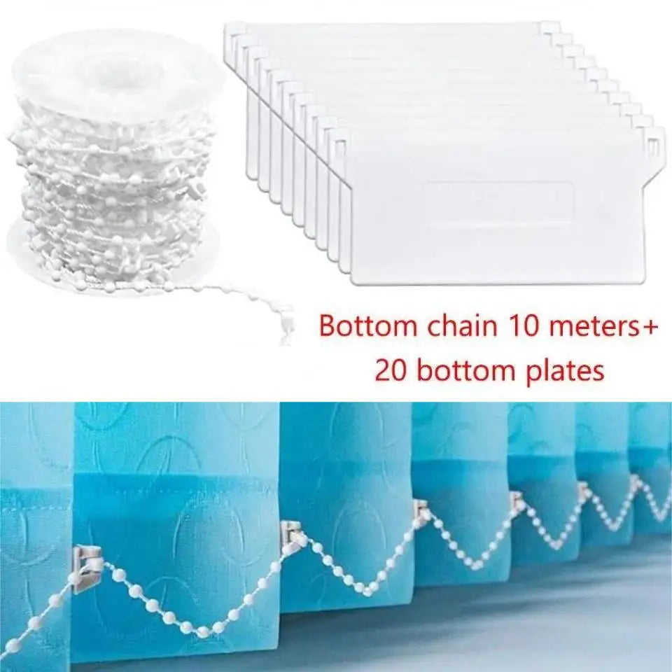 chaîne rideau blanches moderne 10m clips plastique 20 pièces 89mm