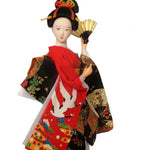 poupées geisha japonaises traditionnelles figurines ethniques résine décoratives accessoires traditionnels or broderies floraux