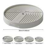 support plante roulettes collecte eau moderne gris clair rayures concentriquesversibleintérieur