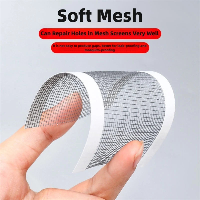 ruban adhésif moustiquaire gris maille fine opacité pratique résistant 12cm 10cm 7cm couteau précisionPATCH