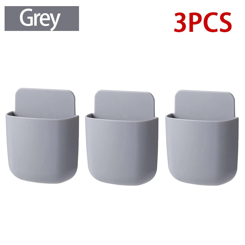 porte objets mural moderne adhésif blanc gris jaune respectueux environnement rechargeable multifonction plastique