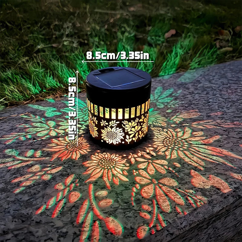 lampe solaire projectrice effet lumineux floral moderne étanche extérieur décoration jardin multicolore transparent