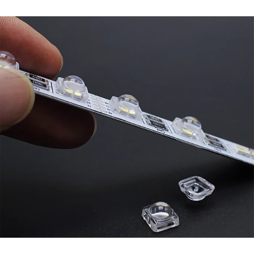 cache led transparent adhésif moderne 11x6.3mm légèrement opaque rond lisse bande led