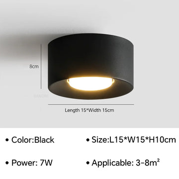 plafonnier led spot blanc moderne rond acrylique luminaire intérieur salon chambre salon couloir