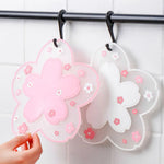 coasters polyester transparents fleurs roses blanches modernes antidérapants cuisine décoration