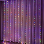 rideau lumineux led blanc chaud blanc froid multicolore moderne télécommande multifonction usb