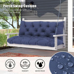 coussin balançoire imperméable bleu marine tufté moderne chaînes métalliques 120cm 100cm hand wash only