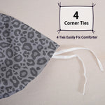 ensemble literie léopard noir moderne couverture taies oreillers motifs animaux