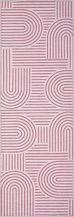 tapis moderne minimaliste polyester antidérapant noir blanc rose beige geometrique circular linear