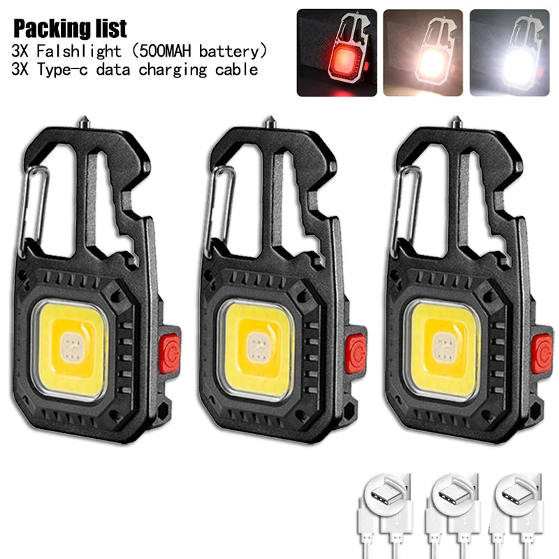 lampe multifonctionnelle rechargeable led modes gris métallique robuste type banque alimentation