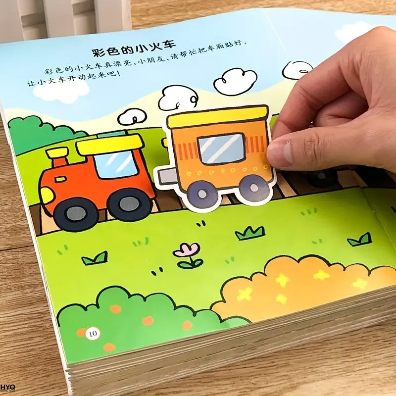 livre activités stickers multicolores animaux fruits dessin animé adhésifs éducatifs créatifs enfants jouetsscrição titles