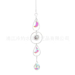 guirlande décorative cristaux célestes soleil lune étoile arc ciel chaîne métallique boho