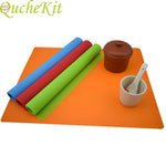 tapis cuisine silicone moderne orange bleu vert rouge 40x50cm anti dérapant environnement respectueux