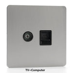 prise électrique moderne argentée usb fixation trois prises murales minimaliste
