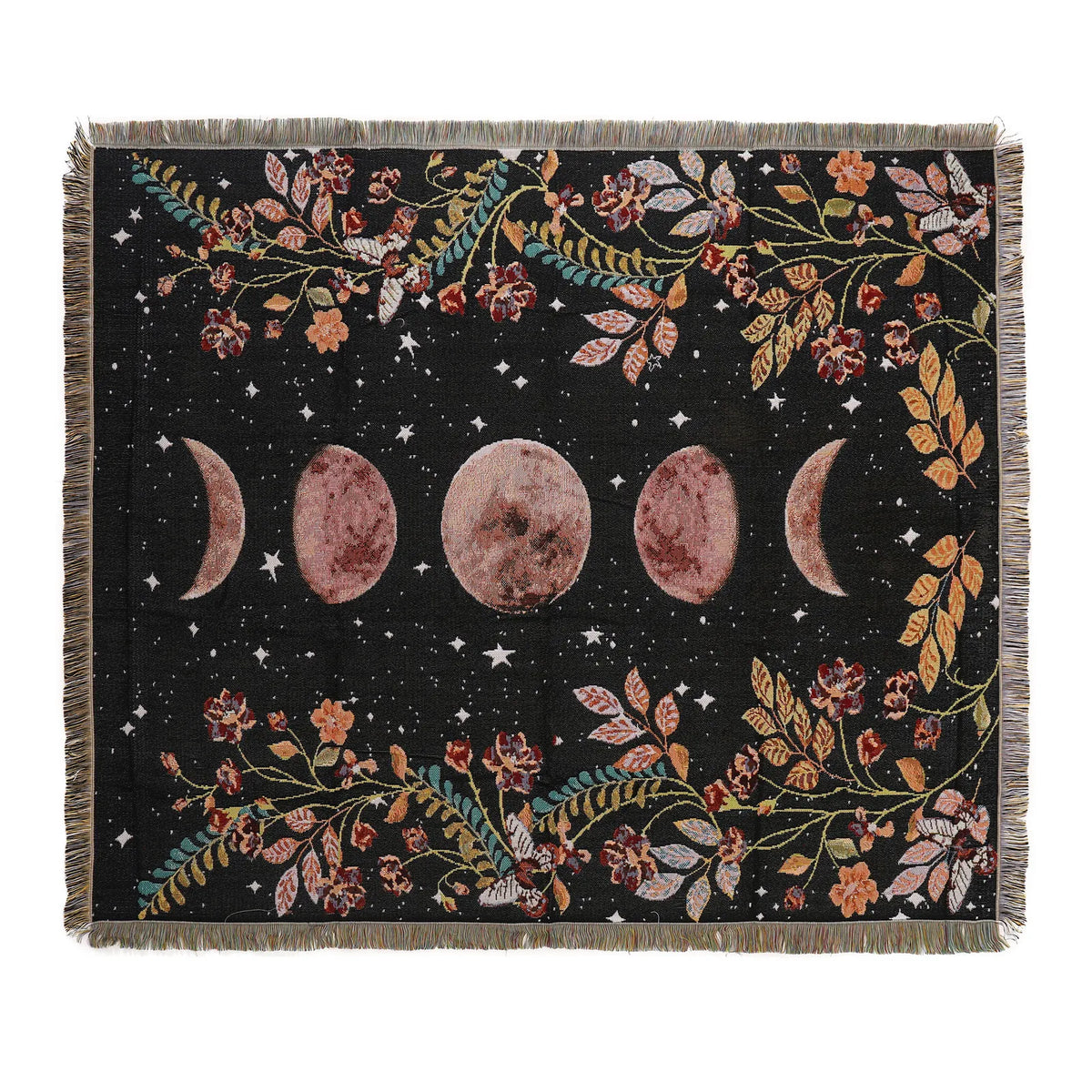 couverture pique nique tigre moderne motif monstera coton gris orange noir vert